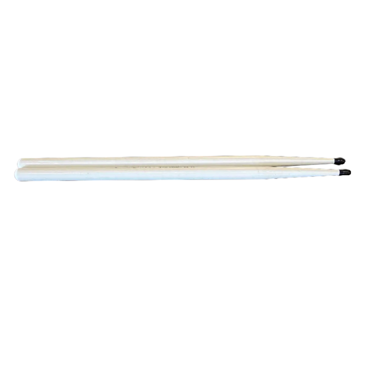 Hot Sticks - White Finish - Solid Hickory Usa (2B) W/Nylon Tip (1 Pair) 1
