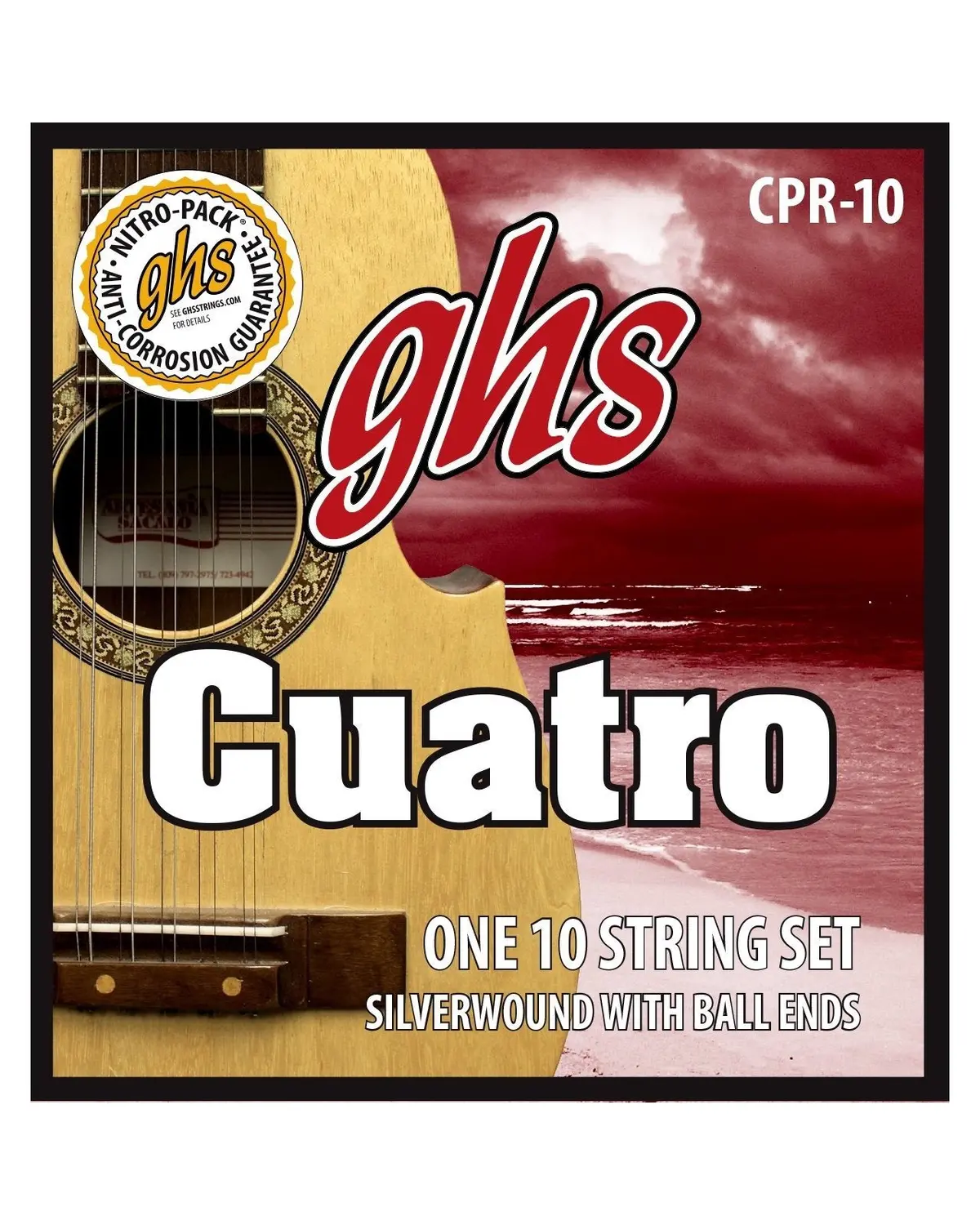 Ghs Cuatro Cpr-10 | Silverwound & Ball End - 10-String Set 1