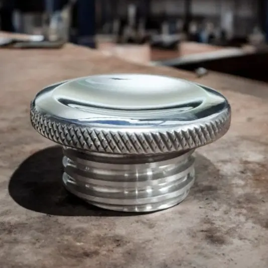 Motone Jetson Dished Low Profile Gas Cap - Polished - Triumph Classics 1
