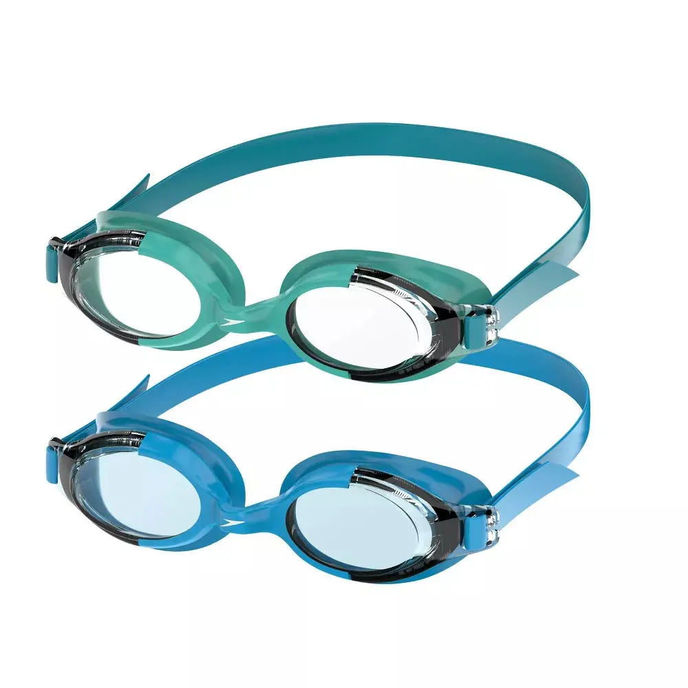 Speedo Junior 2Pk Sea Spray Swim Goggles Ages 6-14 Color Turquoise/Blue 1
