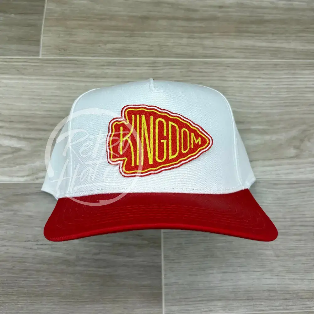Kansas City Chiefs Kingdom Patch On Red/White Structured Hat 1