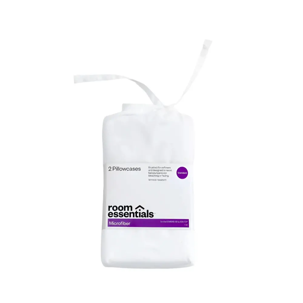 Microfiber White King Pillowcase Set - Room Essentials 1