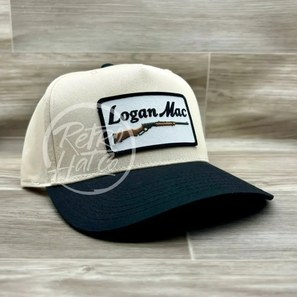 Logan Mac Rifle Patch On Natural/Black Retro Hat 1