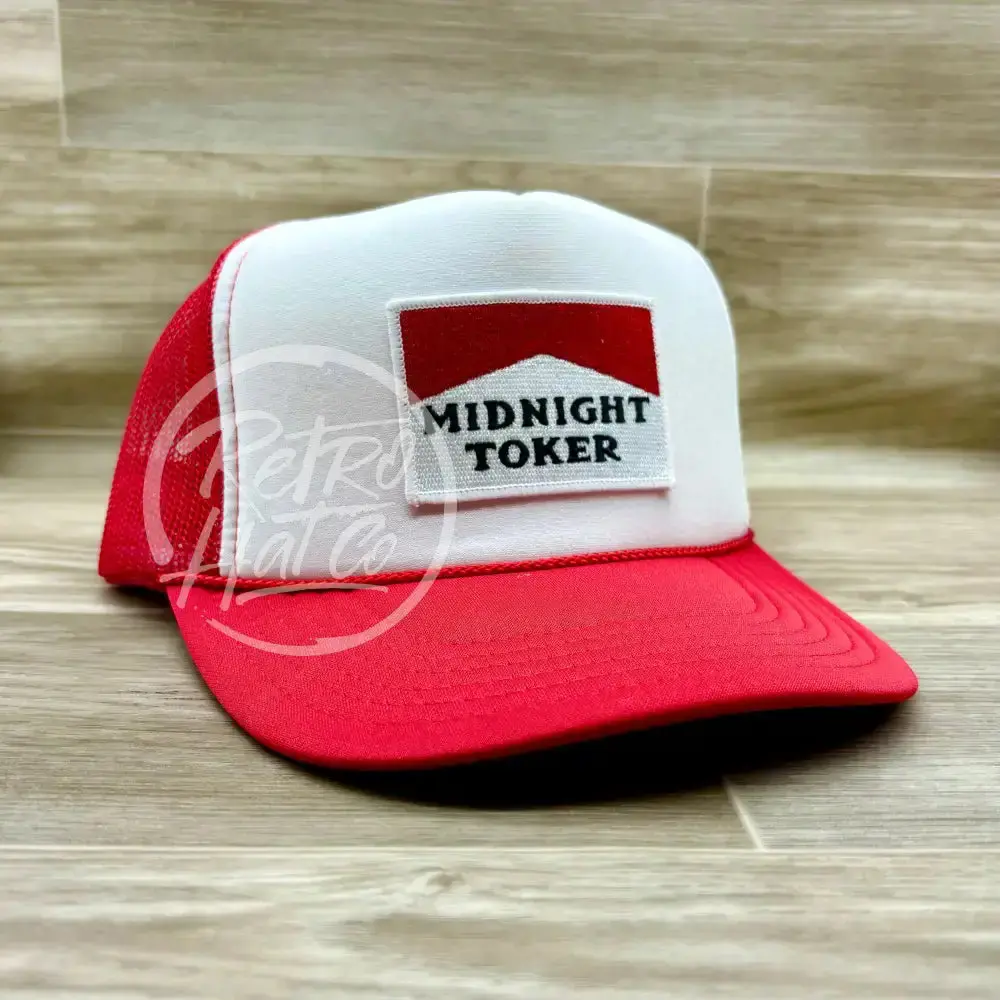 Midnight Toker On Red/White Meshback Trucker Hat 1