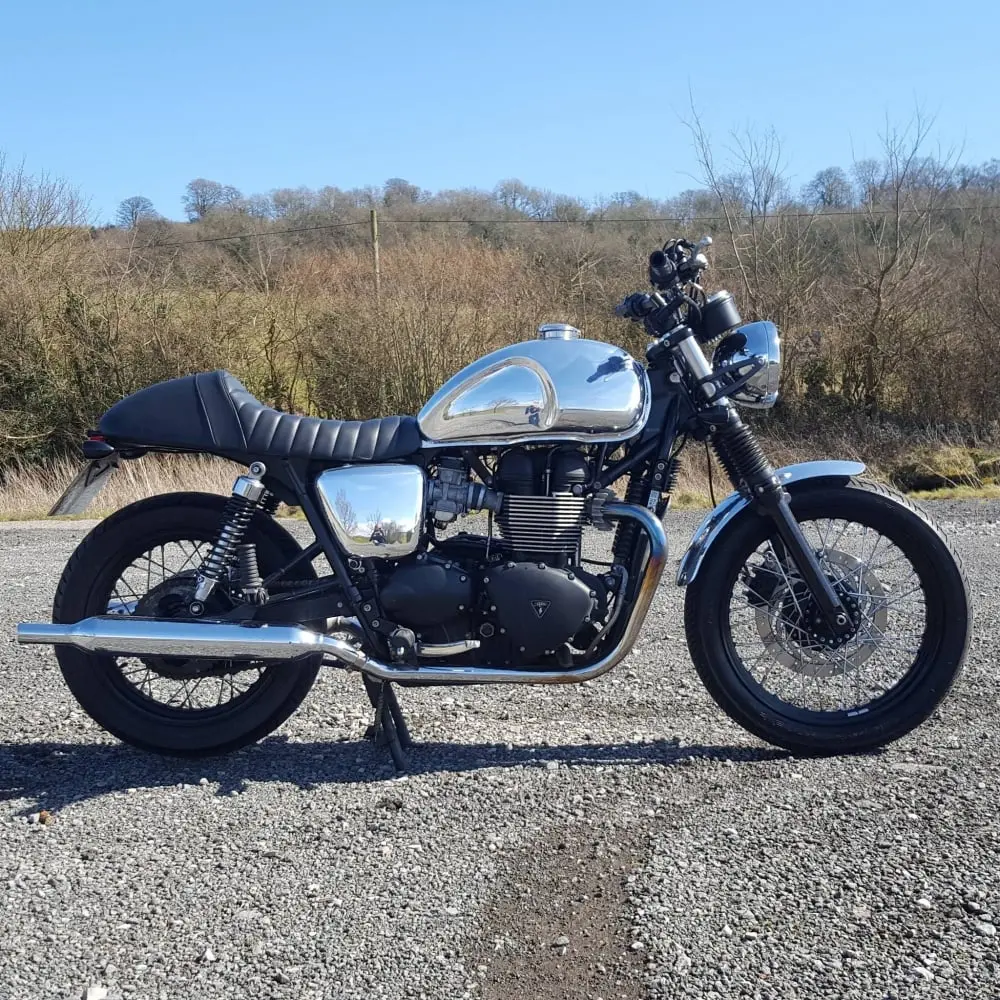 Motone Aluminum Gas Tank - Polished - 2008 - 2015 Triumph Bonneville, Thruxton, Scrambler 2