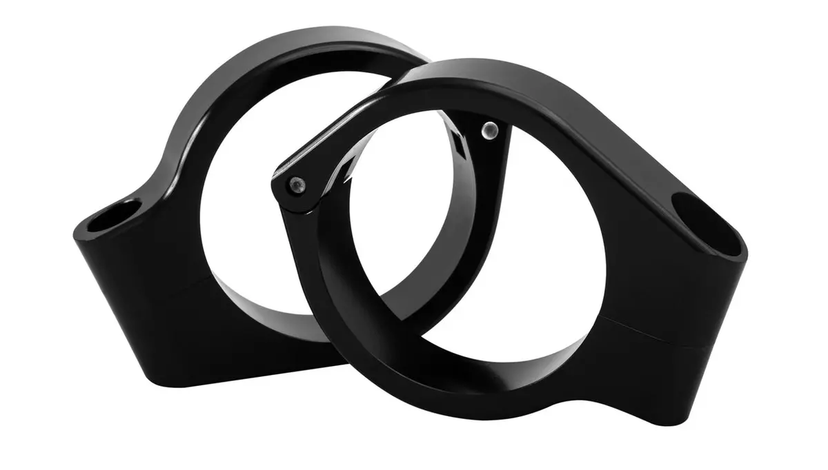 Motone 39Mm Wrap Around Front Turn Signal Brackets - Black Or Chrome 2