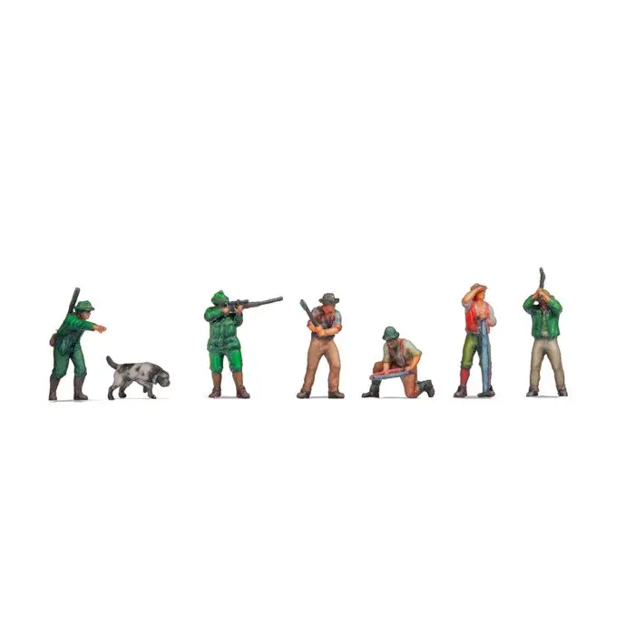 Noch 35100 N Gauge Hunters & Lumberjacks (6) 3D Master Figure Set 1