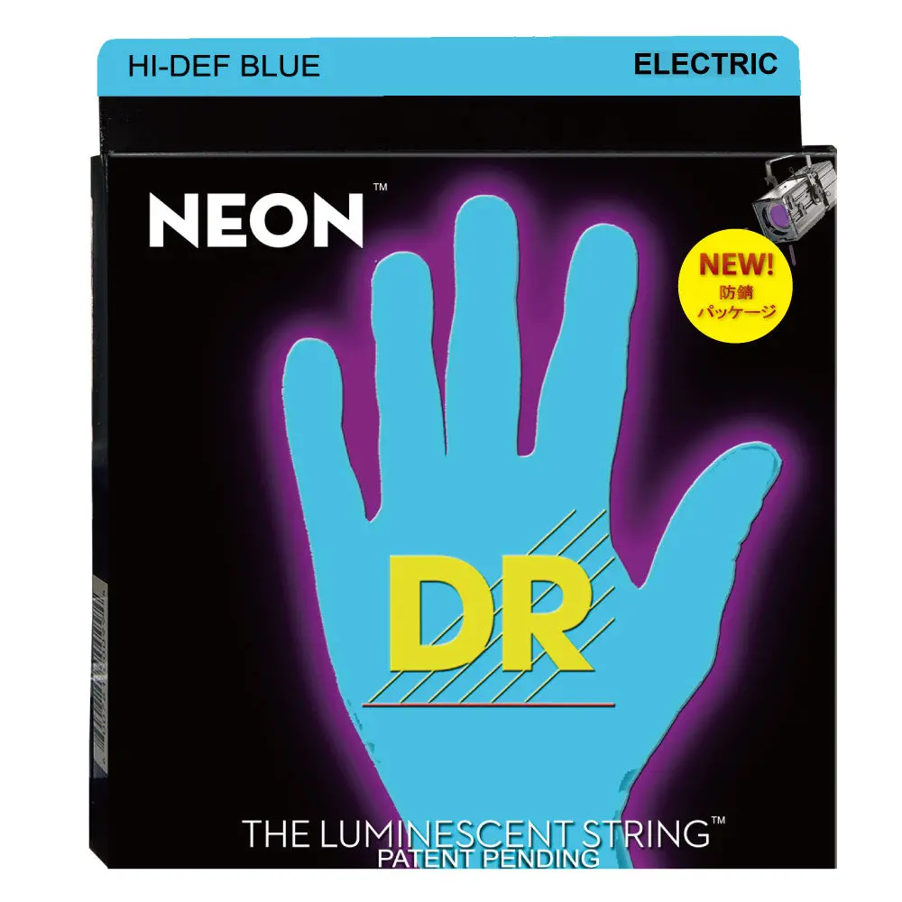 Dr -Nbe-10 - 6-String Electric Guitar Strings - Hi-Def Blue Neon (1 Pack) 1