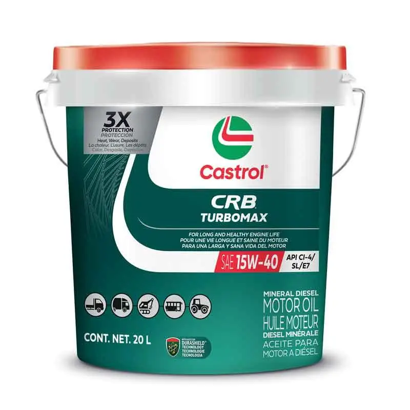 Lubricante Castrol Crb Turbomax 15W40 Ci-4/Sl/E7, 20L U6 1