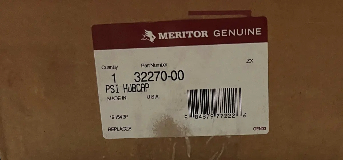 Genuine Meritor Psi Series Hub Cap 32270-00 1