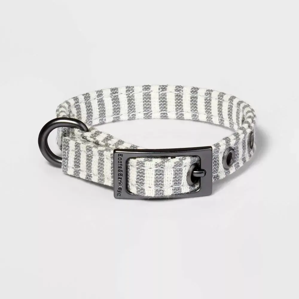 Striped Fashion Dog Collar With Pin Buckle - Boots & Barkley- Xs 1