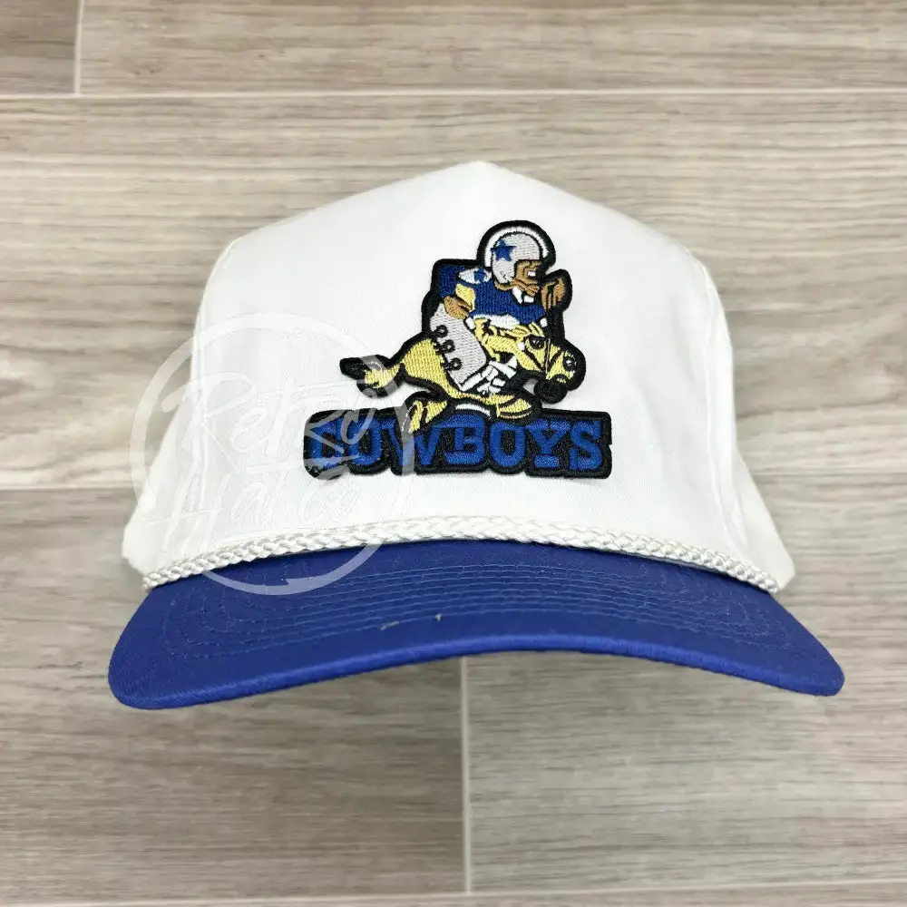Retro 70S Dallas Cowboys (Horse) On Whiteblue Retro Rope Hat 1