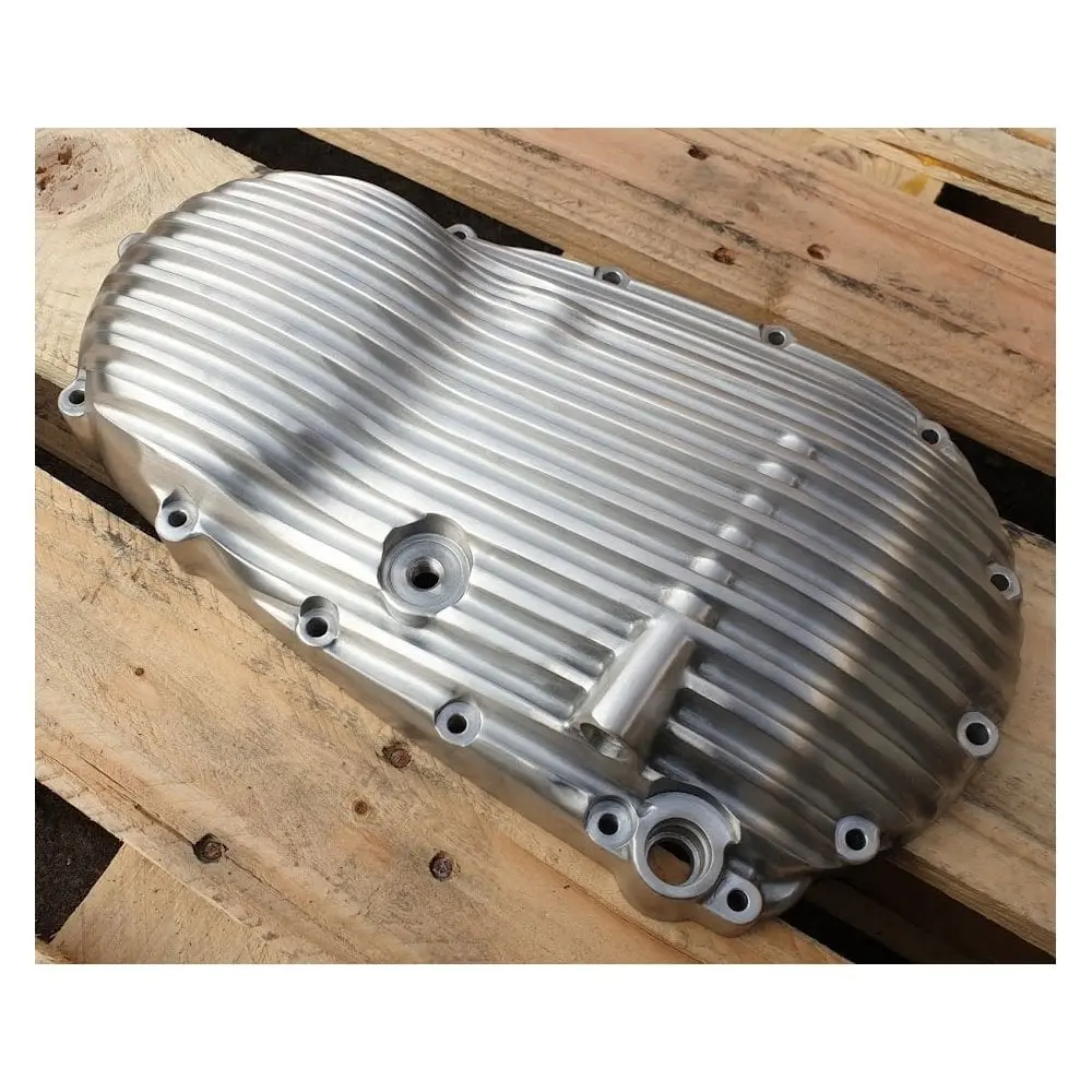 Motone Ribbed Clutch Side Engine Cover - Brushed Finish 1