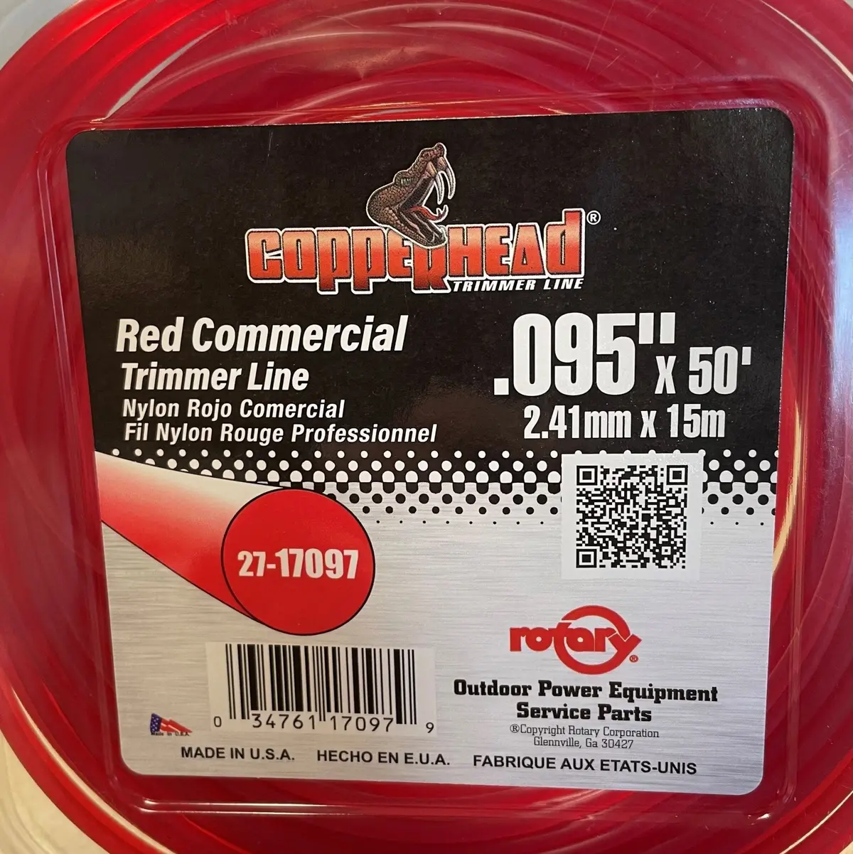 50' Round Commercial Trimmer Line .095 | 17097 1