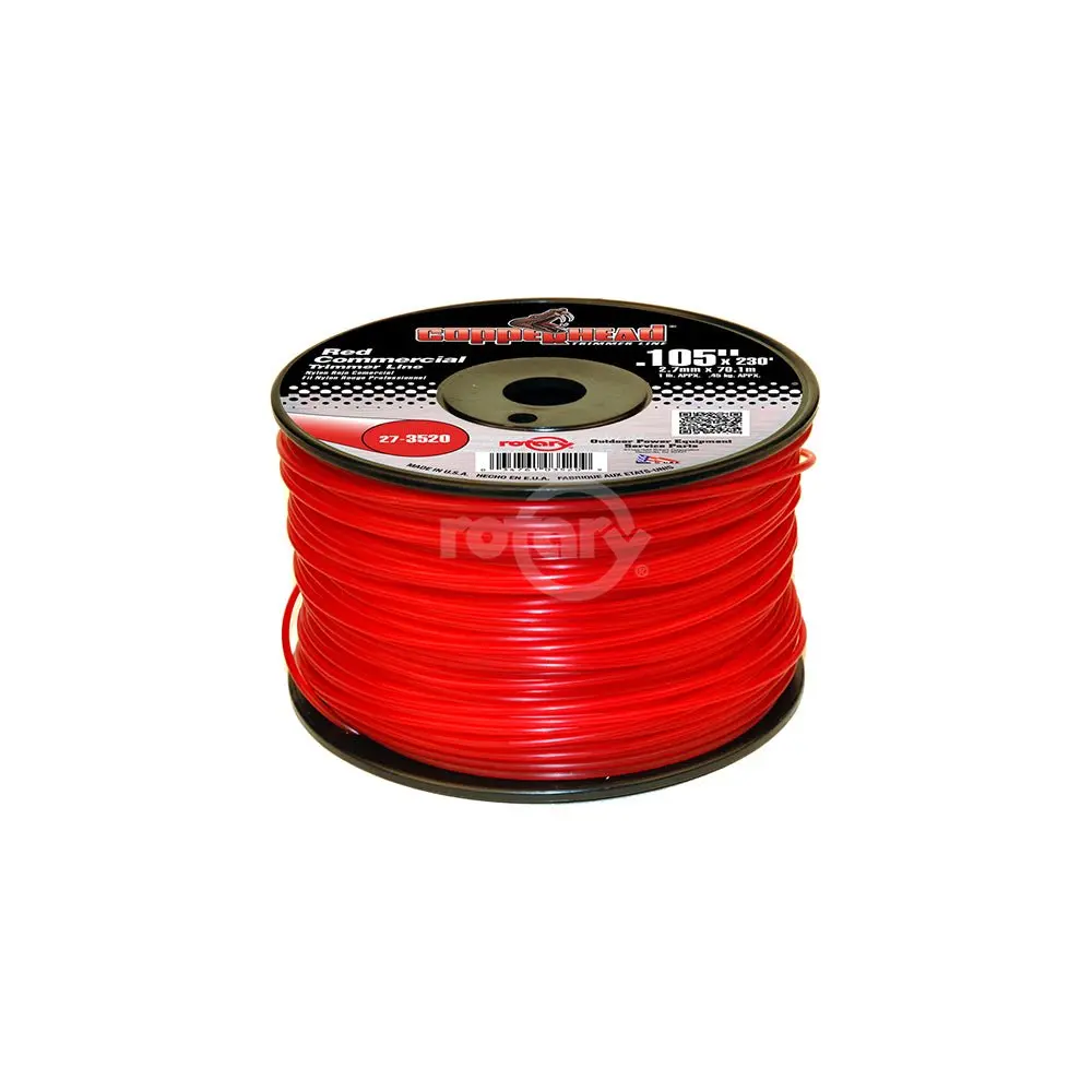 Trimmer Line  .105 1Lb Spool Red Commercial 3520 1