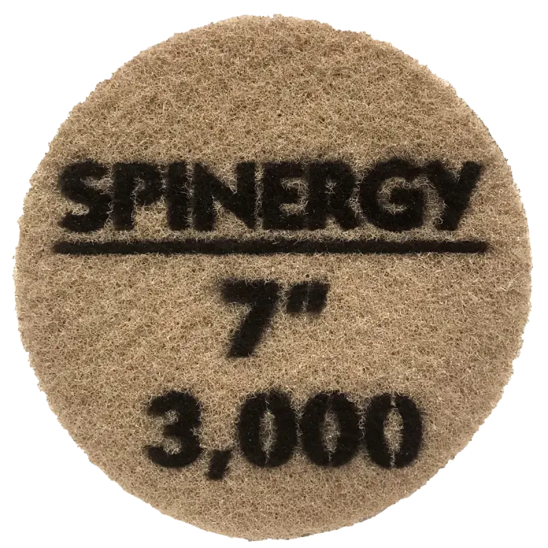 Hydro-Force, Stone Polishing Pad, Spinergy, Blue, 3,000 Grit, 7" 1658-2037 1