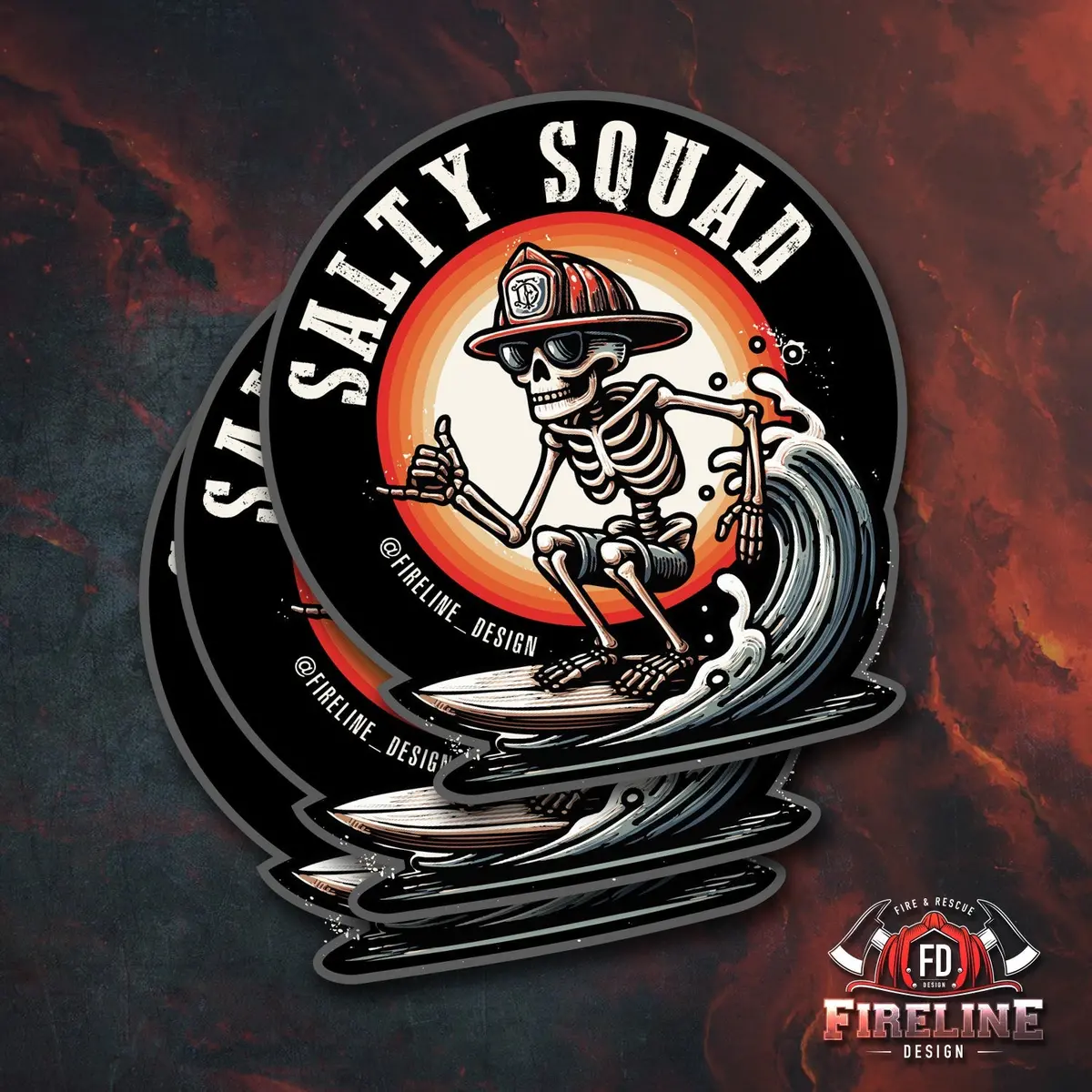 Salty Squad Sticker 3-Pack 1