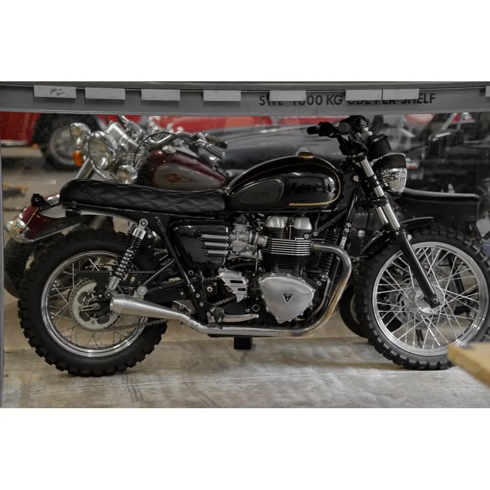 Motone Saturn V Slip Ons - Brushed - 2001-2015 Triumph Bonneville 1