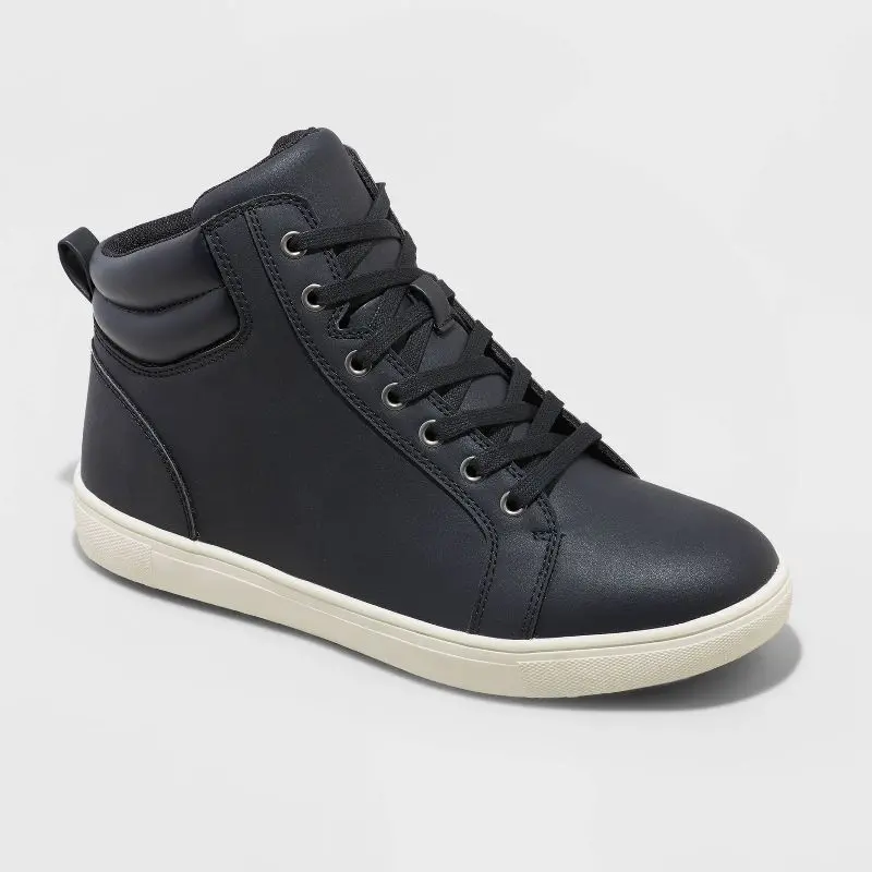 Men's Drew High-Top Boots - Goodfellow & Co Black 11.5 1