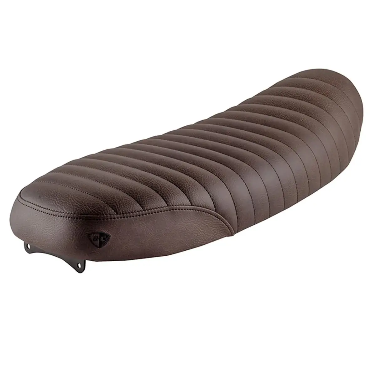 British Customs Slammer Tuck And Roll Gel Seat - Brown - 2001-2015 Triumph Bonneville, Thruxton, Scrambler 1
