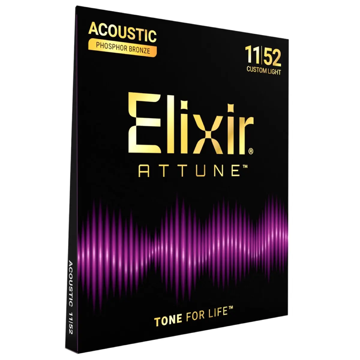 Elixir - Attune Acoustic Guitar Strings - Phosphor Bronze - Custom Light 11-52 1