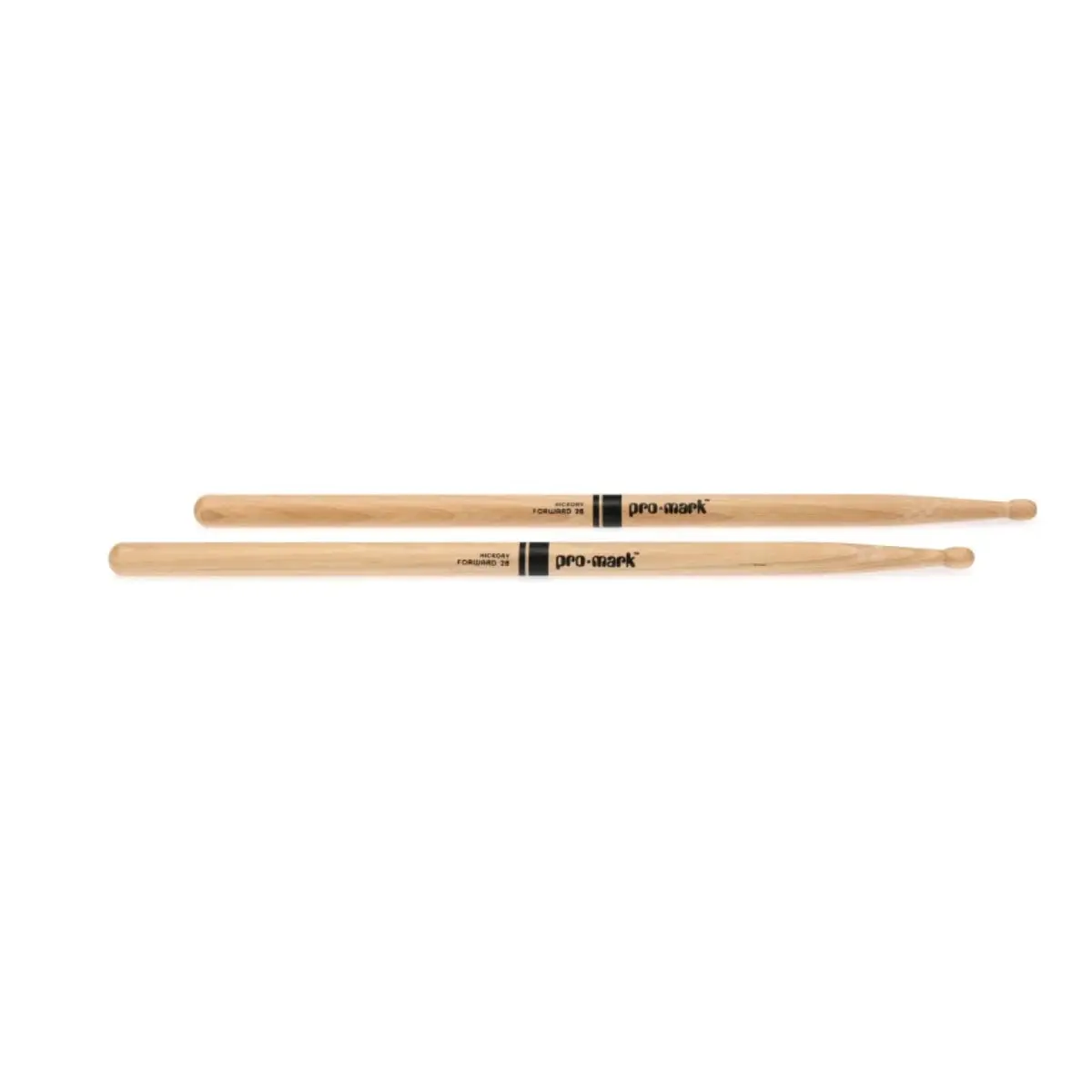 Promark - Hickory Forward 2B Drumsticks - Wood Tip (1 Pair) 1