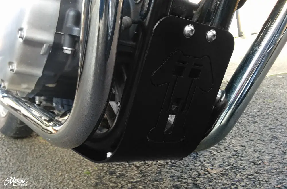 Motone Skid Plate / Sump Guard - 01-15 Triumph Scrambler, Thruxton And Bonneville - Black Or Silver 2