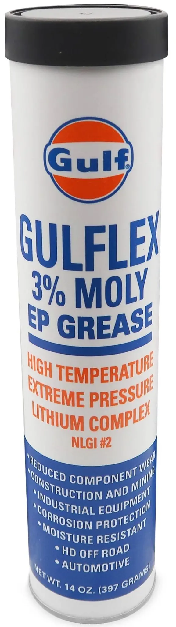 Gulflex 3% Moly Nlgi 2 Ep Hi-Temp Grease Cartridge 14 Oz | Gulf14 1