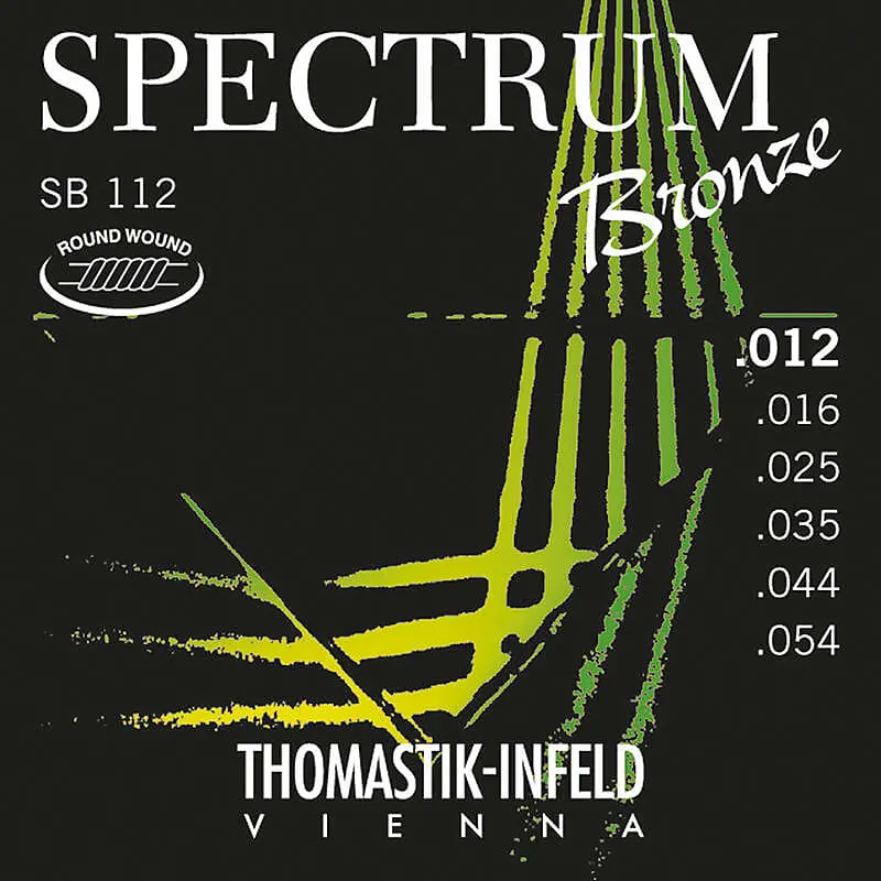 Thomastik-Infeld Sb112 Spectrum Bronze Acoustic Guitar Strings - .012-.054 Medium Light 1