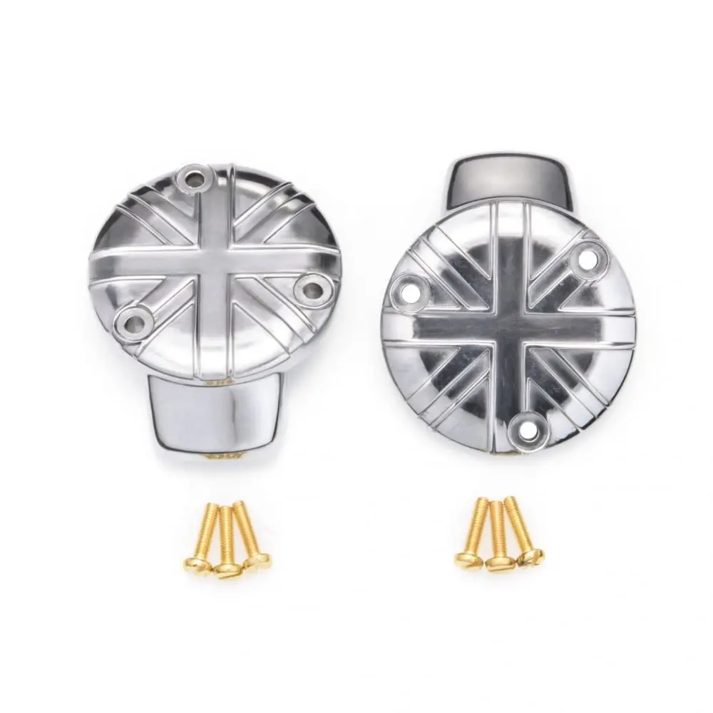 Motone Throttle Body Side Cover - Union Jack - Polished 1