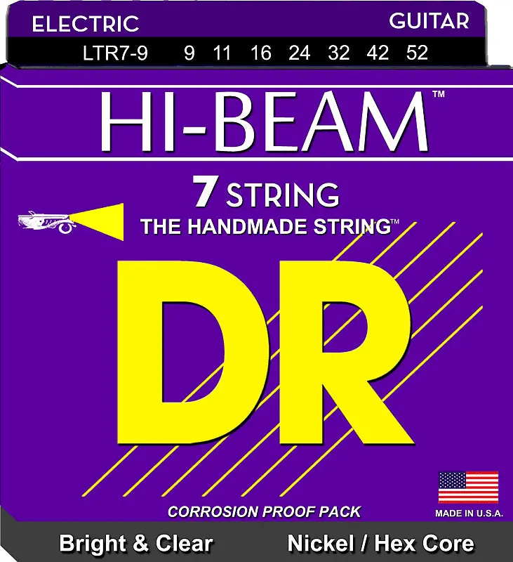 Dr Hi-Beam - Ltr7-9 - Electric Guitar Strings - 7-String Set 9-52 (1 Pack) 1
