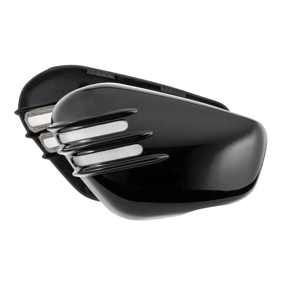 Motone Ribbed Side Covers - Gloss Black - Triumph Bobber / Speedmaster 1
