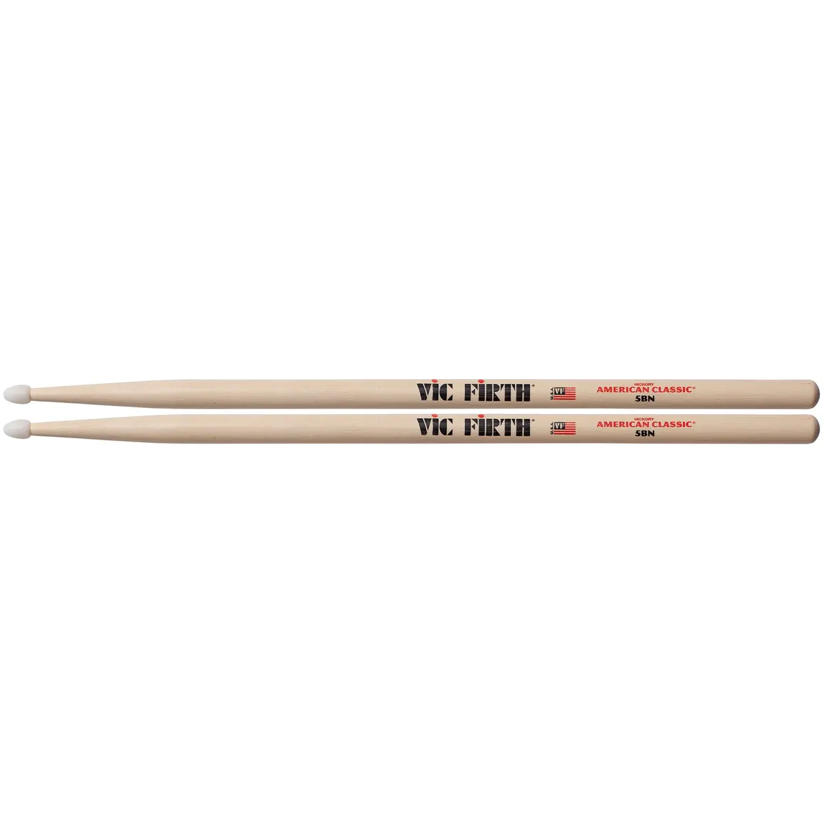 Vic Firth American Classic Drumsticks - 5B - Nylon Tip (1 Pair) 1