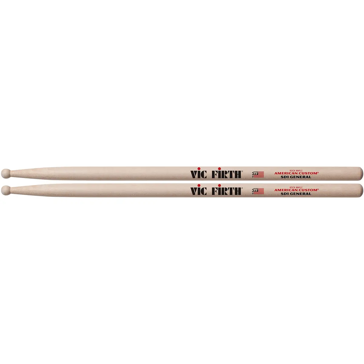 Vic Firth American Custom Drumsticks - Sd1 General - Rock Maple (1 Pair) 1