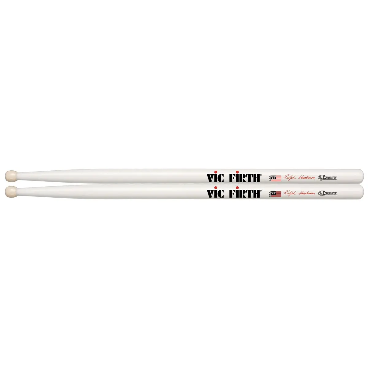 Vic Firth Corpsmaster Signature Snare Sticks (Srh) - Ralph Hardimon - Wood Tip (1 Pair) 1