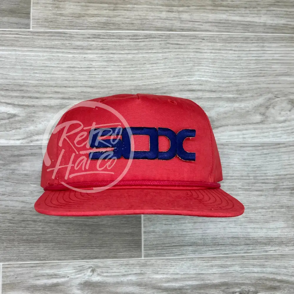 Vintage 90S Chicago White Sox Patch On All Red Retro Rope Hat 1
