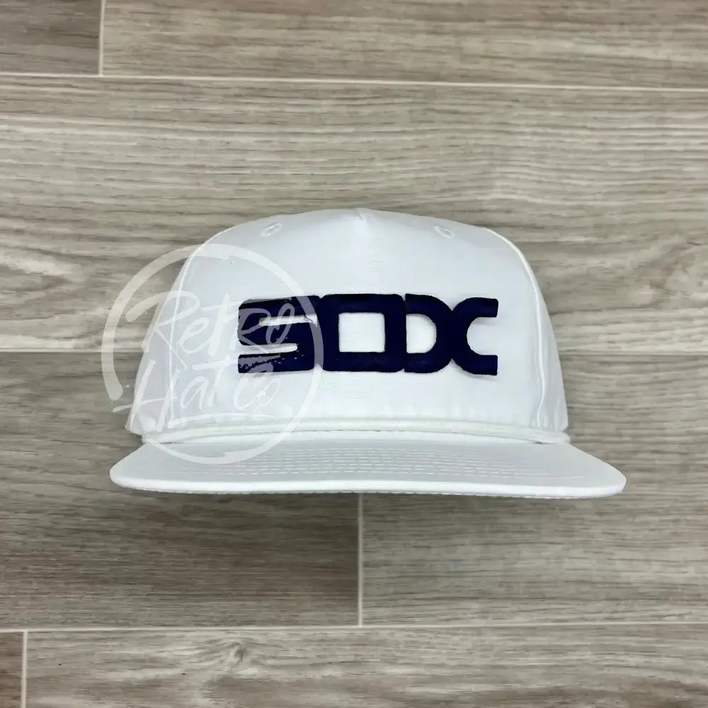 Vintage 90S Chicago White Sox Patch On Solid White Retro Rope Hat 1